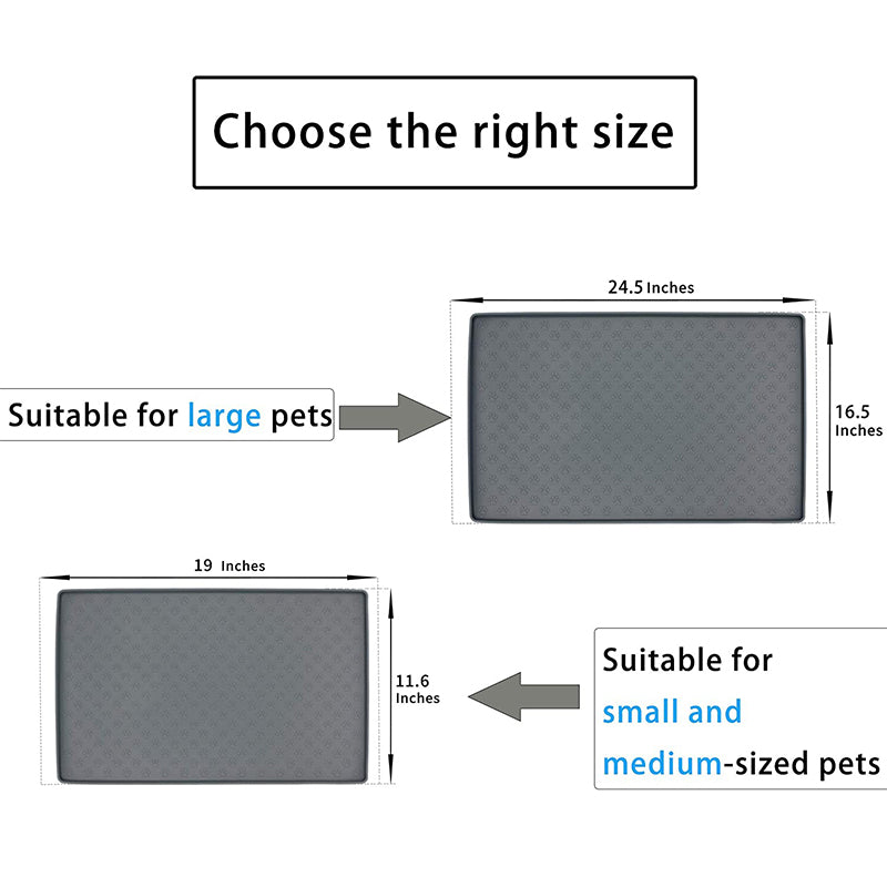 Non-Slip Waterproof Pet Food Mat, 4 Colors