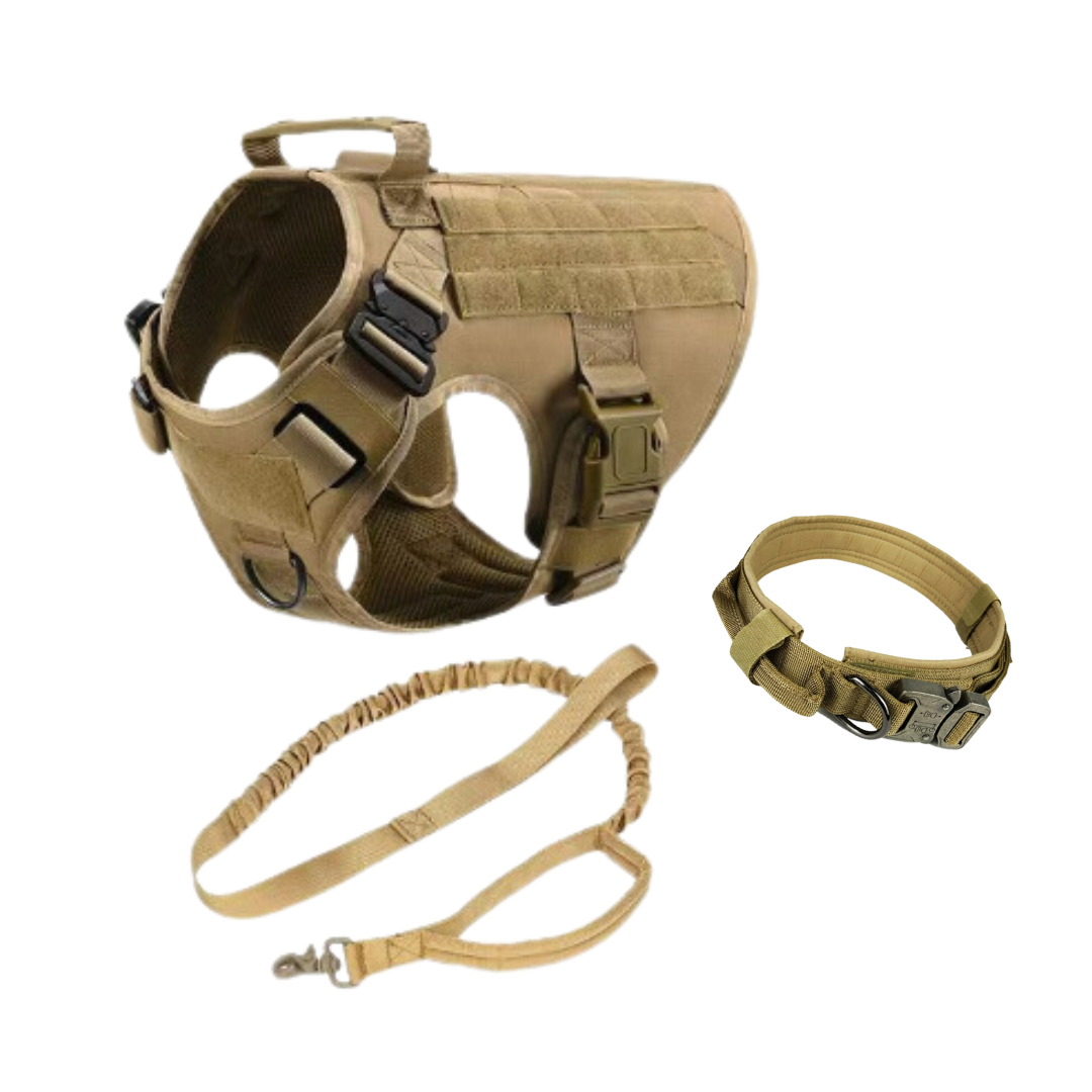Tactical Canine Harness, Collar, and Leash Set