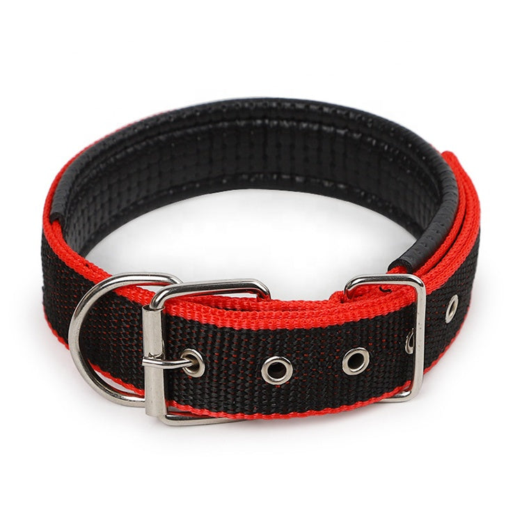 Adjustable Pet Collar, Red/Black