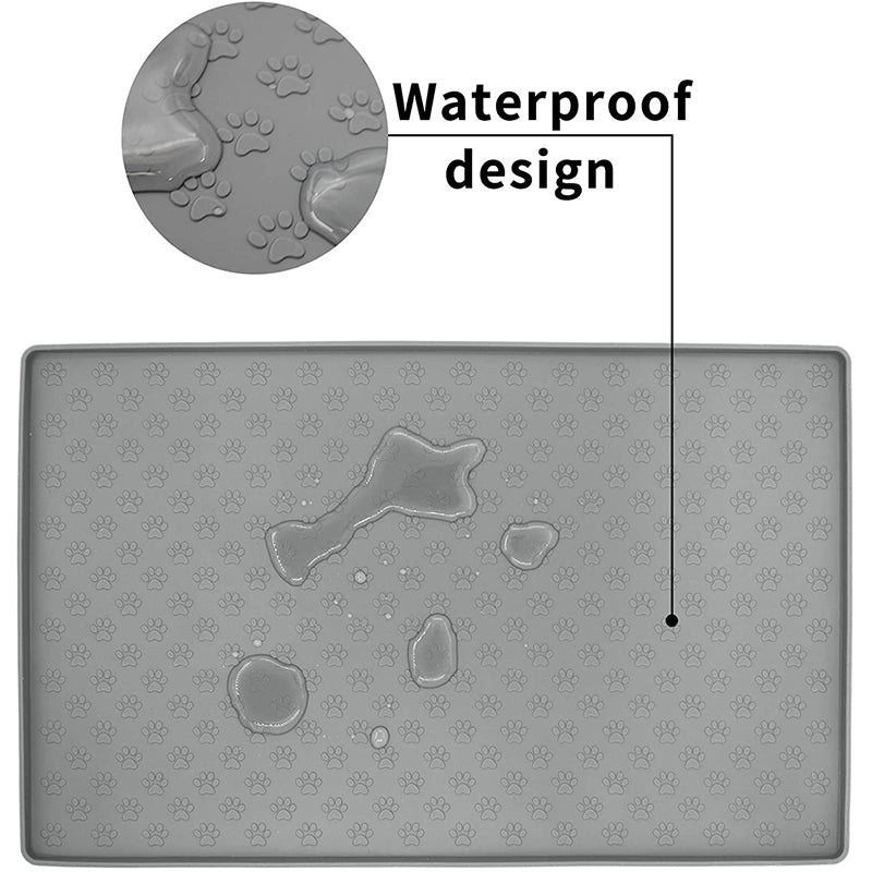 Non-Slip Waterproof Pet Food Mat, 4 Colors