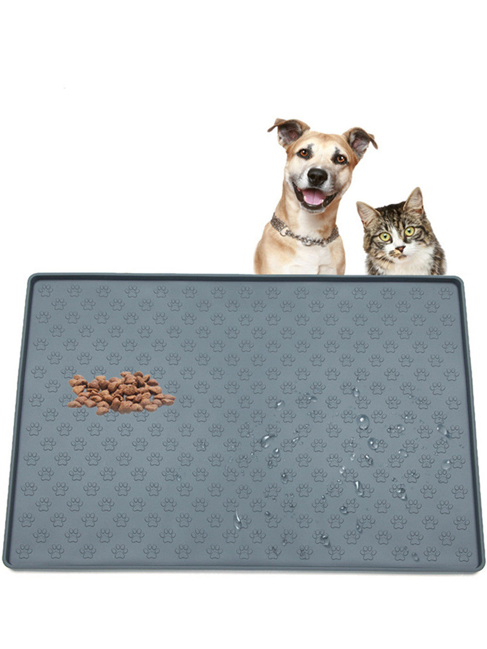 Non-Slip Waterproof Pet Food Mat, 4 Colors