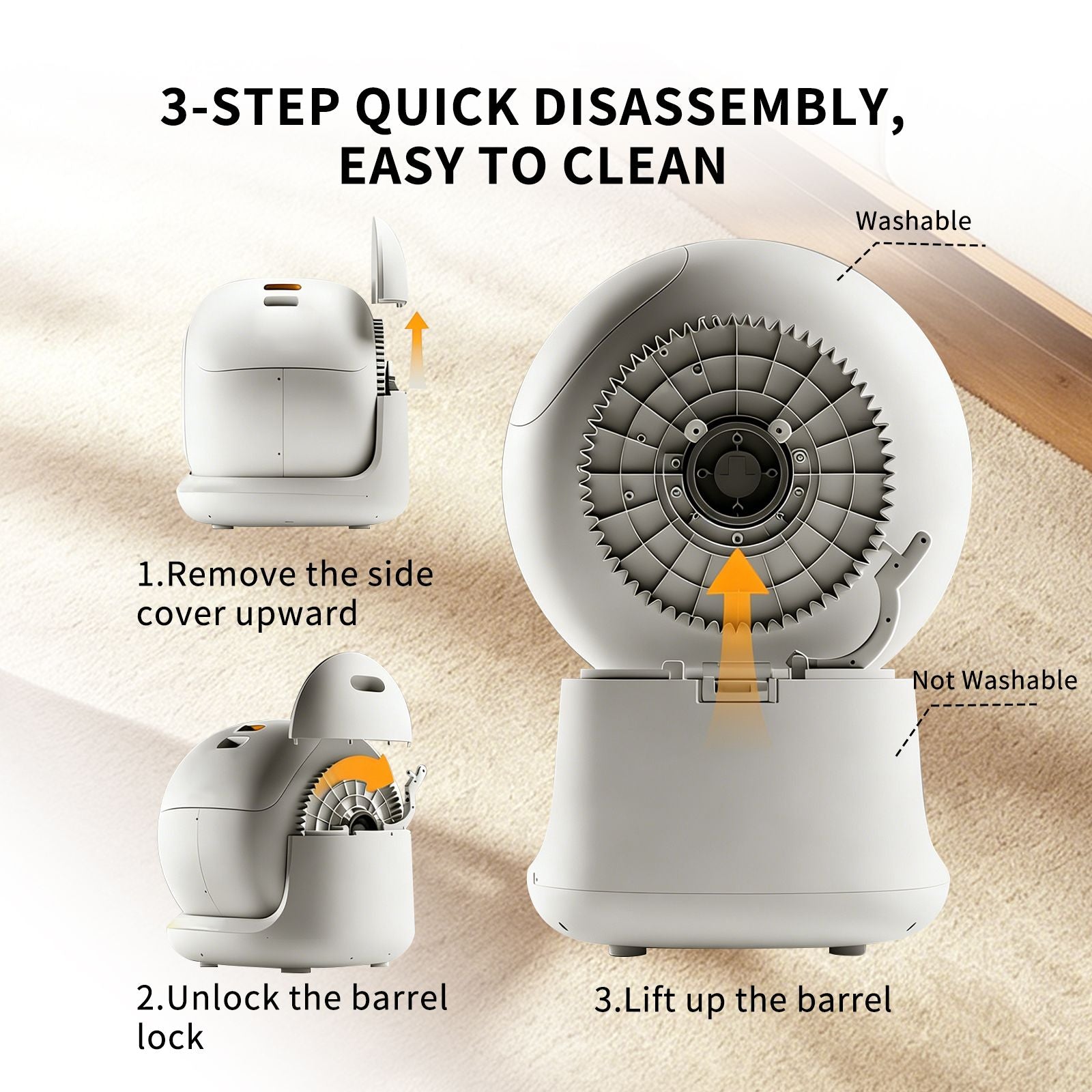 Automatic Self-Cleaning Cat Litter Box with App Control
