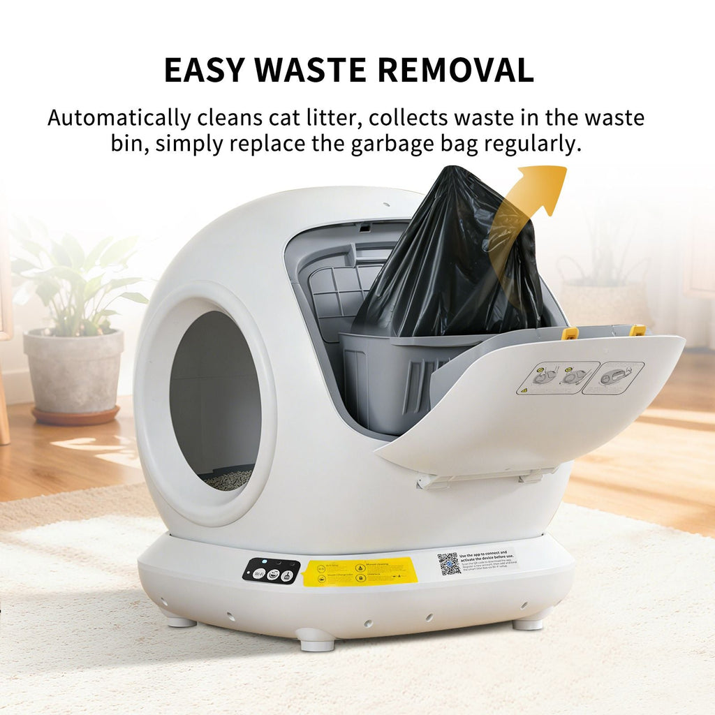 Automatic Self-Cleaning Cat Litter Box with App Control