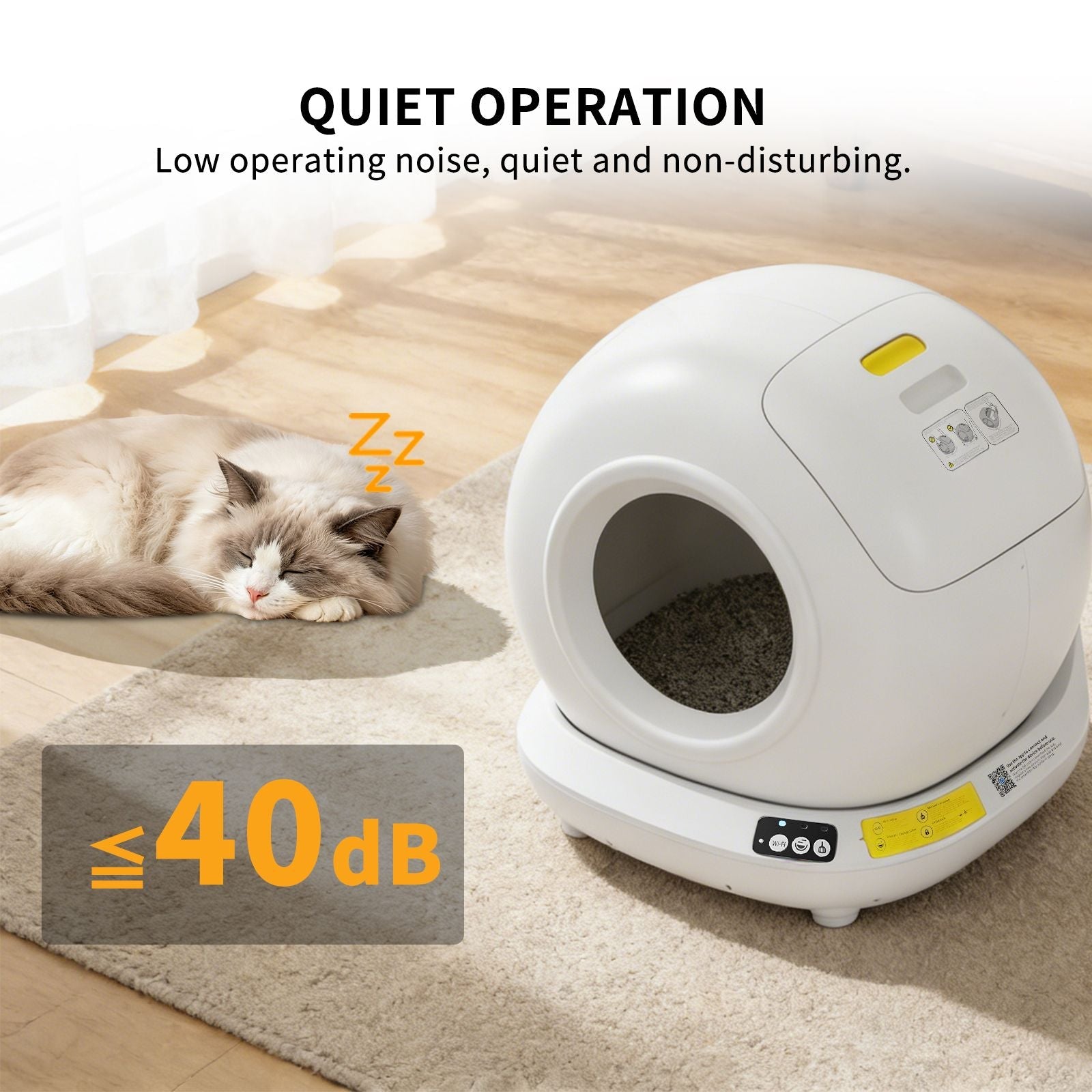 Automatic Self-Cleaning Cat Litter Box with App Control