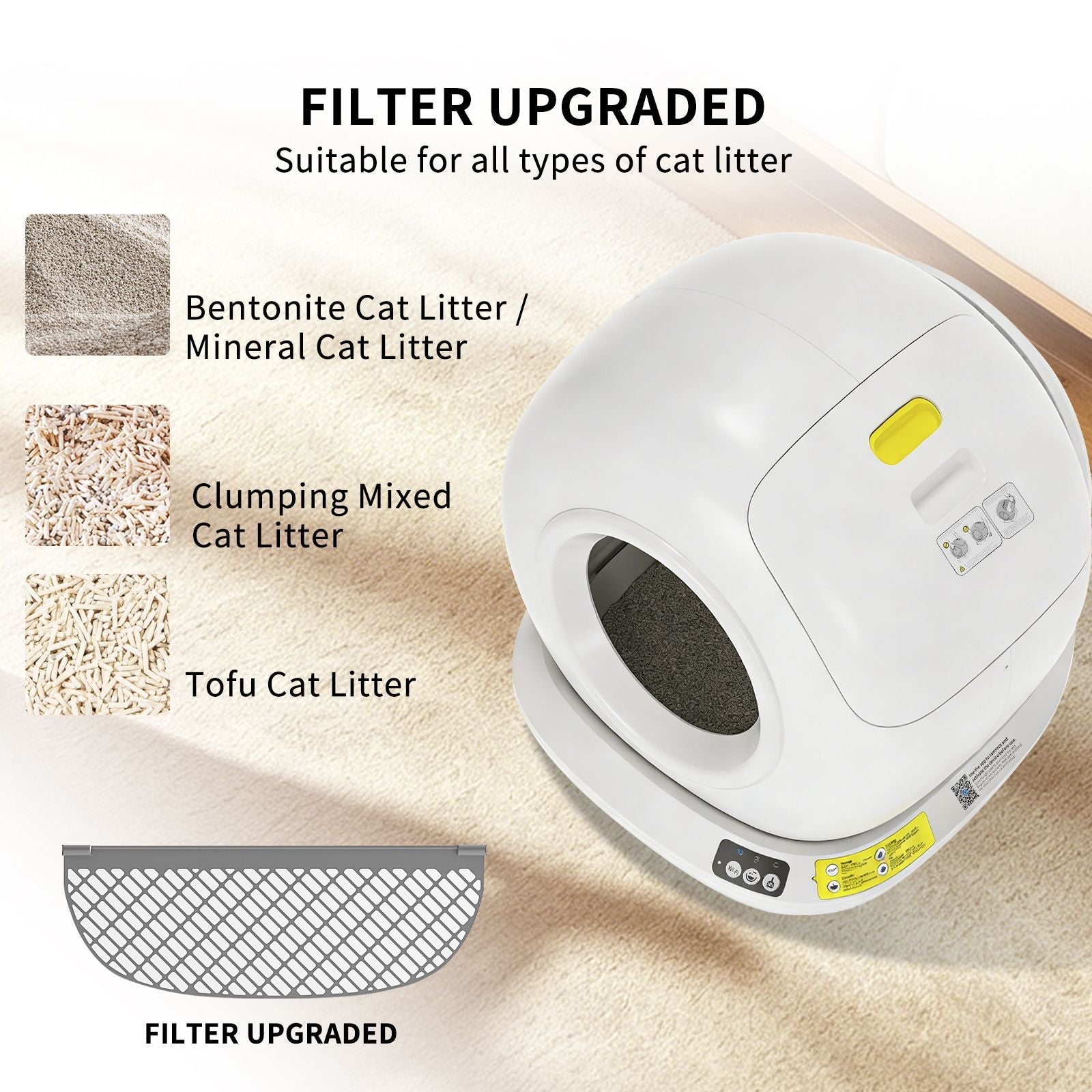 Automatic Self-Cleaning Cat Litter Box with App Control