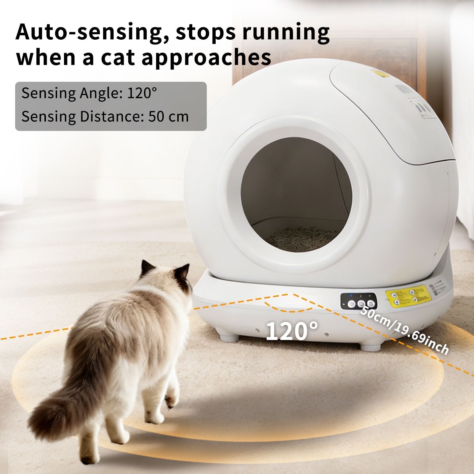 Automatic Self-Cleaning Cat Litter Box with App Control