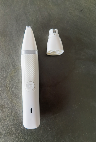 Dual-Purpose Nail Polisher and Hair Trimmer, Blue & White