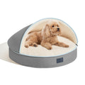 Hooded Cave Pet Bed, 20-Inch, Gray