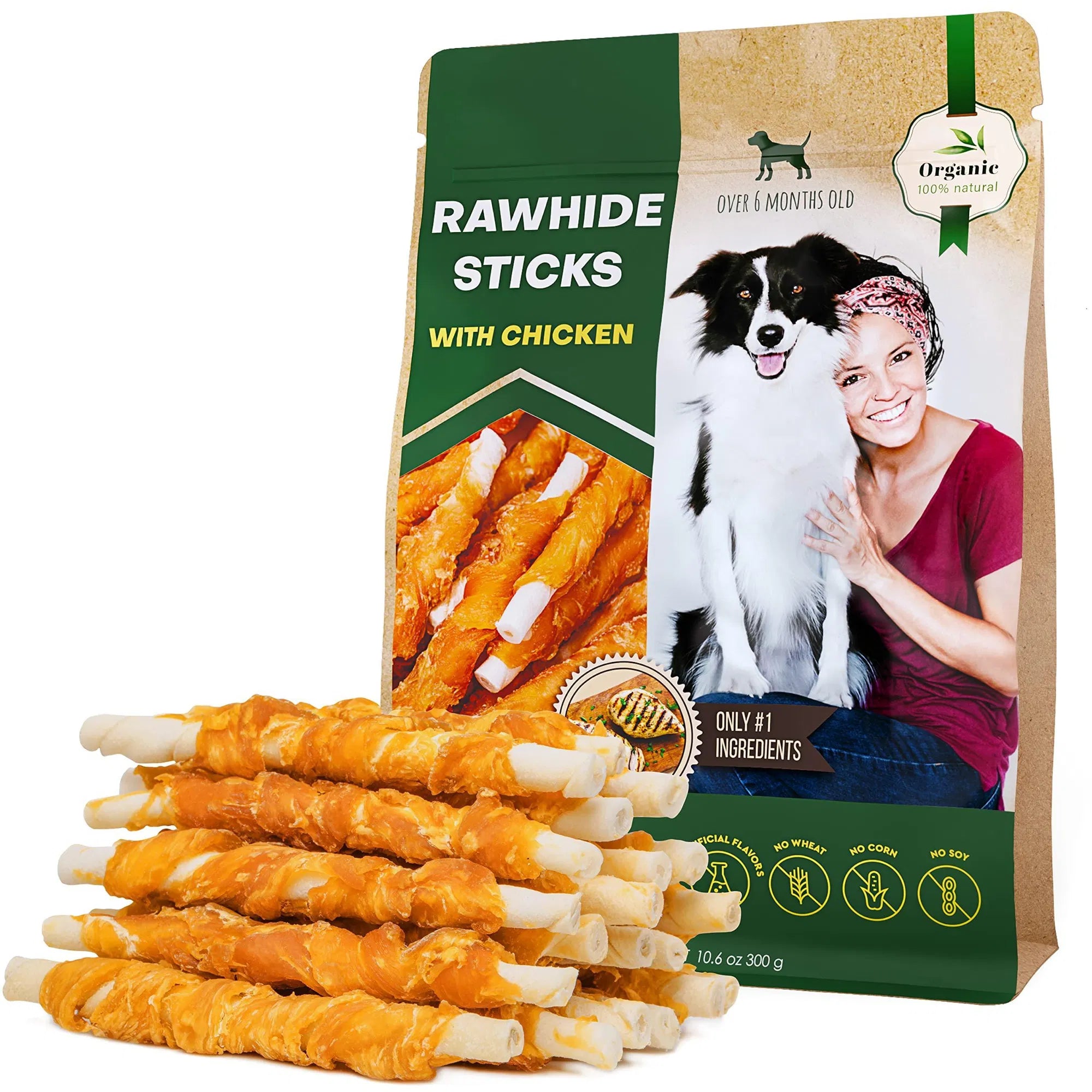 Gourmet Chicken Wrapped Dog Chews - Grain-Free Training Trea