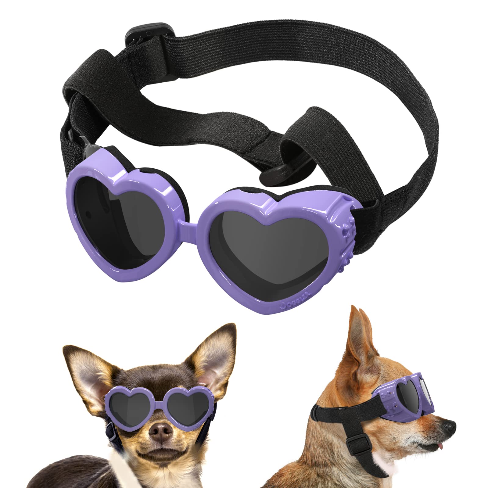 Heart-Shaped Macaron Pet Sunglasses for Small Dogs