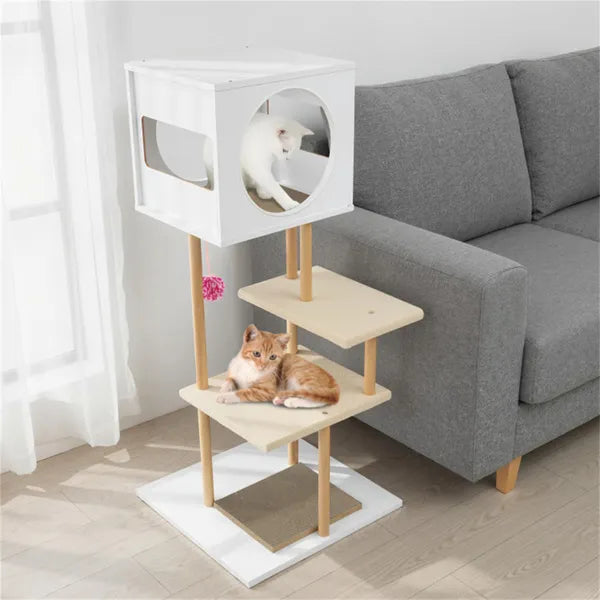 Multi-Level Cat Tree with Dual Scratch Pads & Condo