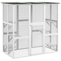 Grand Outdoor Cat Enclosure with 6 Ledges, White