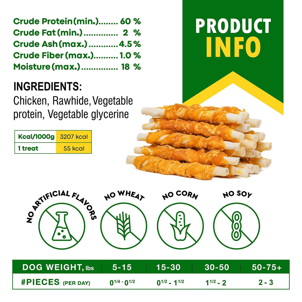 Gourmet Chicken Wrapped Dog Chews, Grain-Free