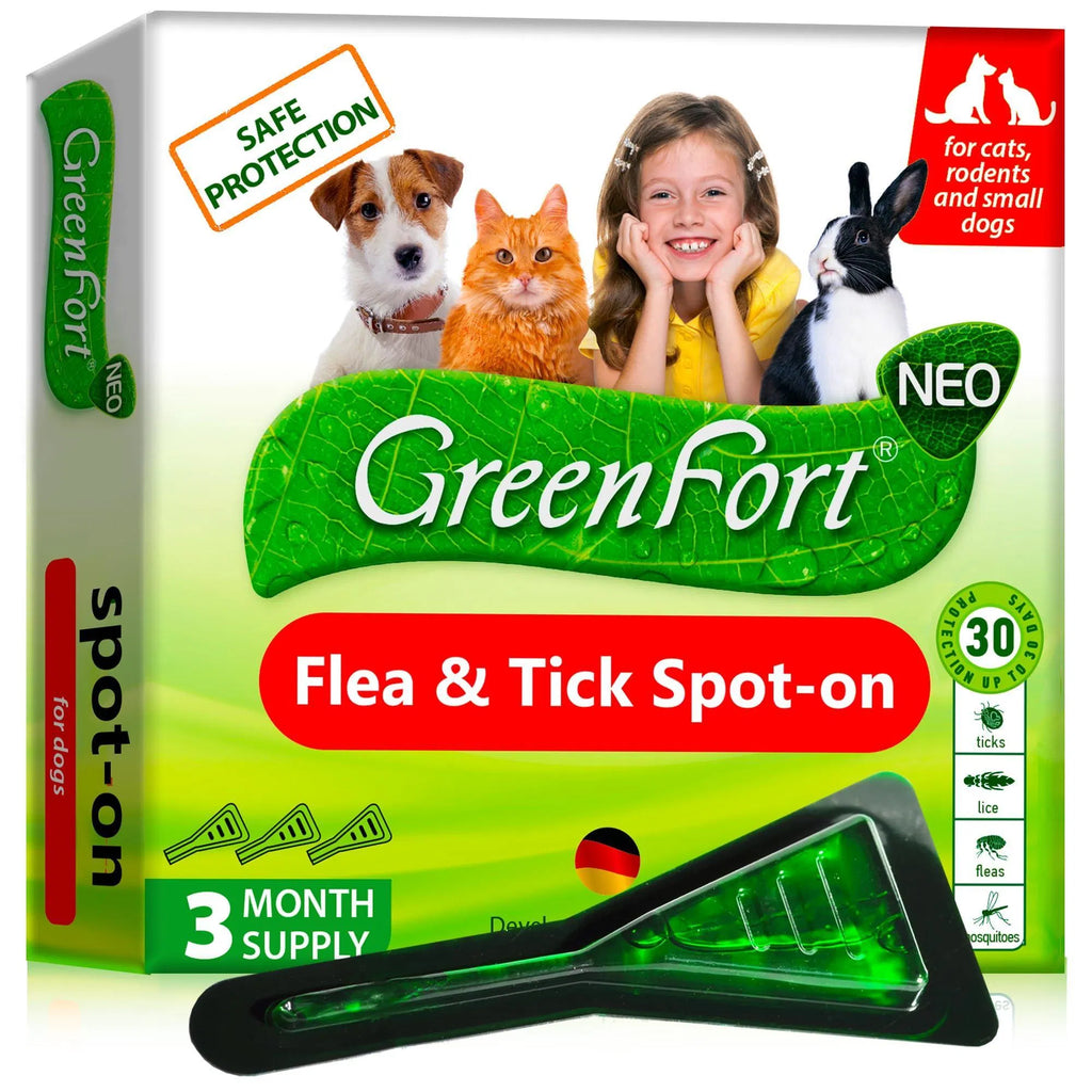 Natural Spot-On Flea & Tick Treatment for All Pets, 1.5 mL