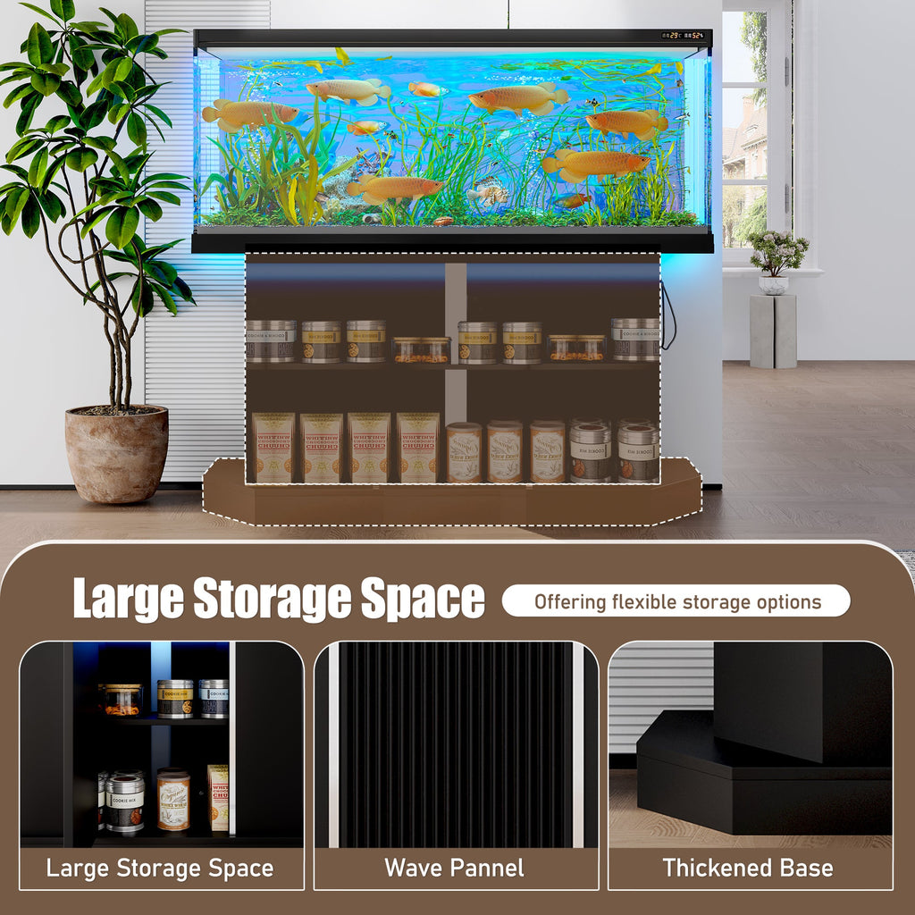 Modern Aquarium Stand, 55-75 Gallon, Power Outlet