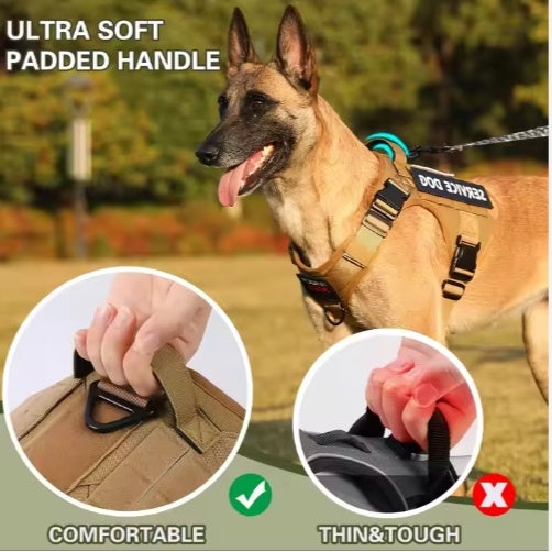 Tactical Service Canine Harness with Reflective Details