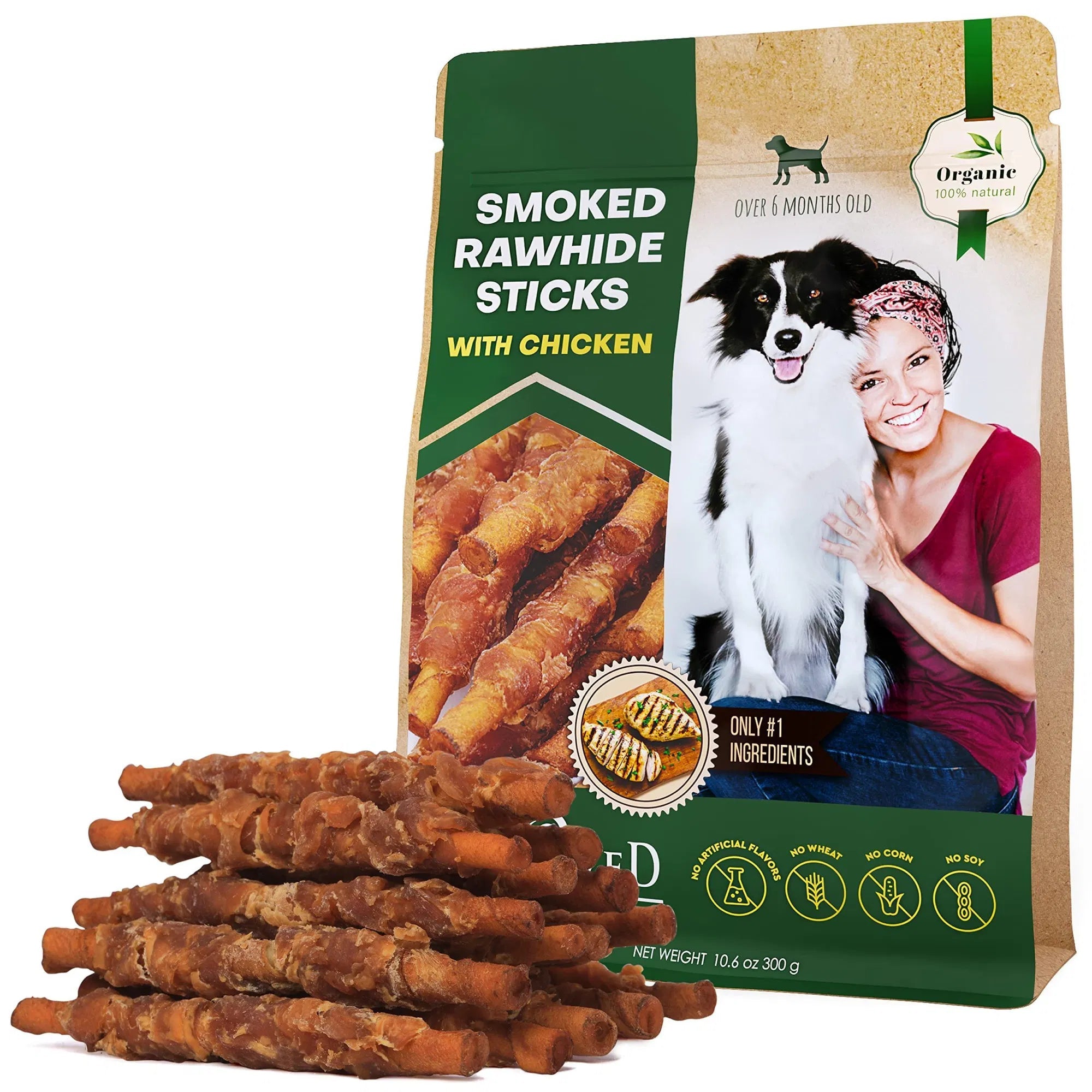 Natural Chicken-Wrapped Rawhide Chews