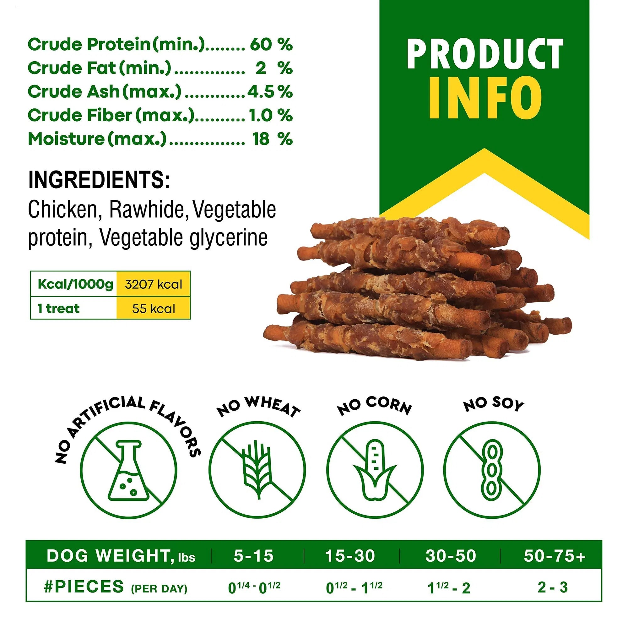 Natural Chicken-Wrapped Rawhide Chews
