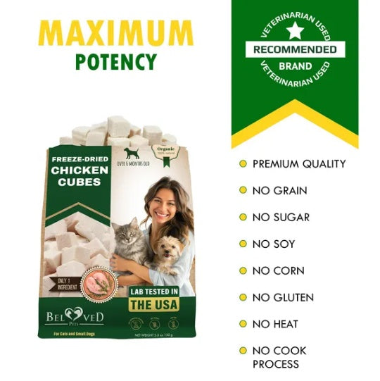 Freeze-Dried Cubes for Cats and Dogs, 5.3 oz