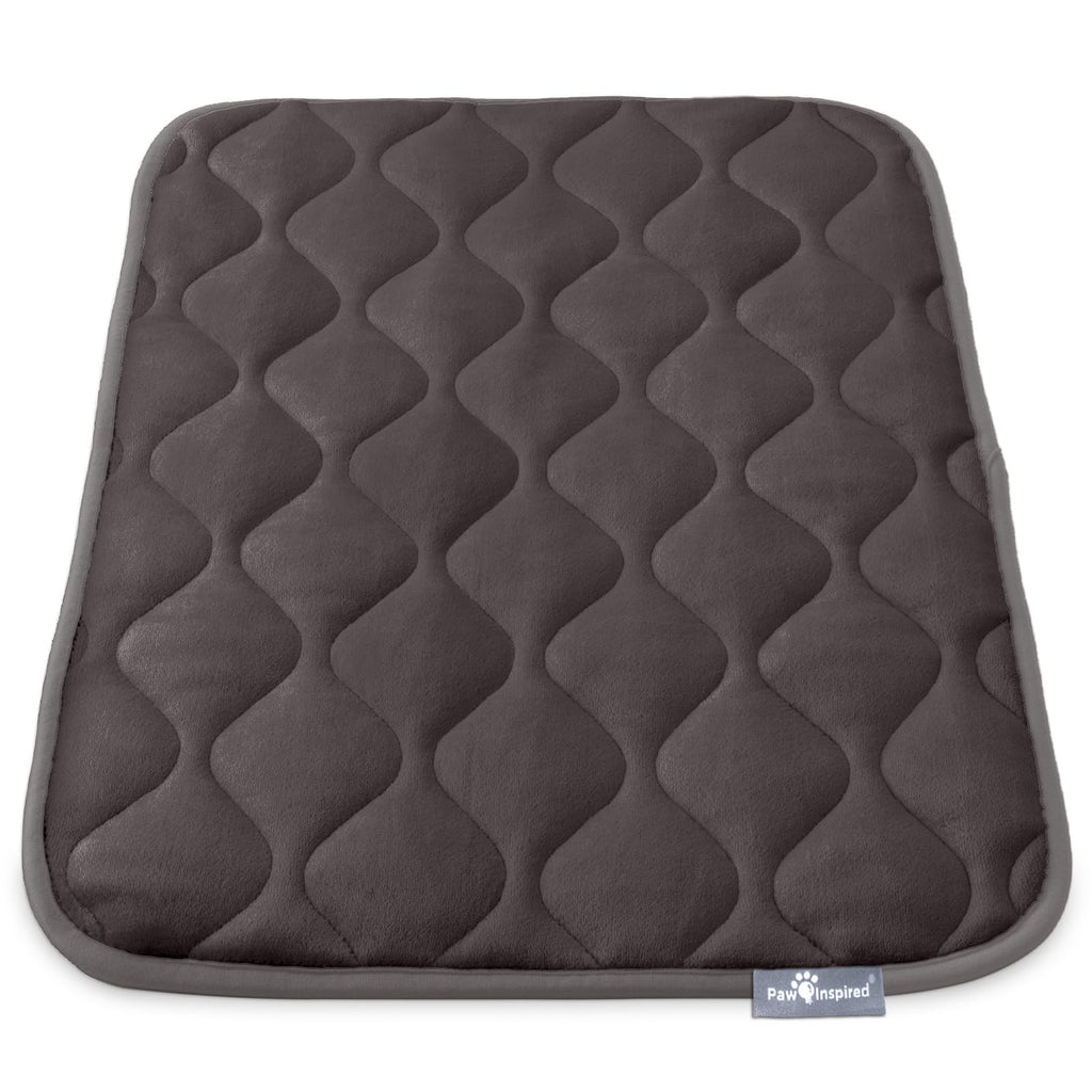 Washable Padded Crate Mat for Dogs, 29” x 18”, Gray