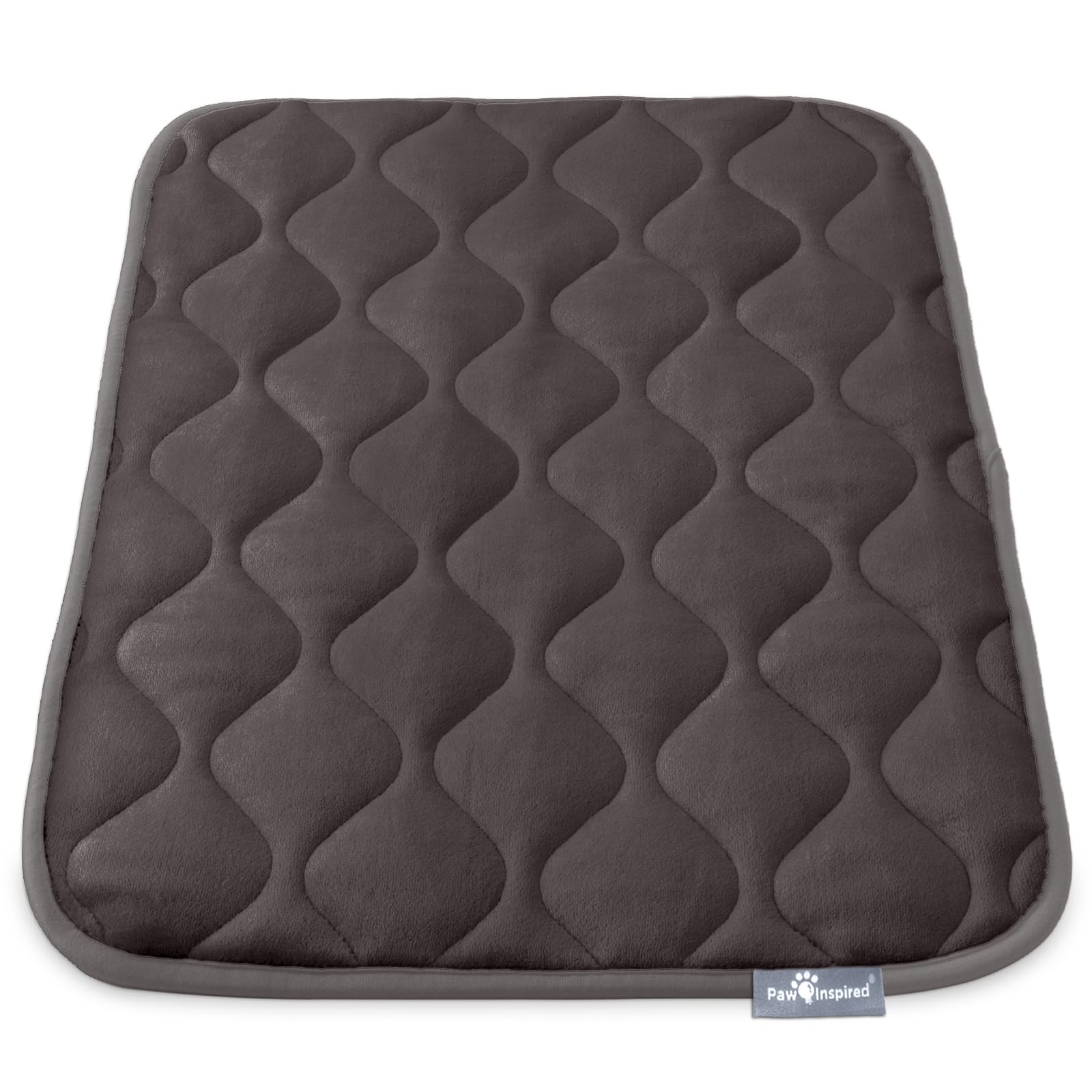 Washable Padded Crate Mat for Dogs, 29” x 18”, Gray