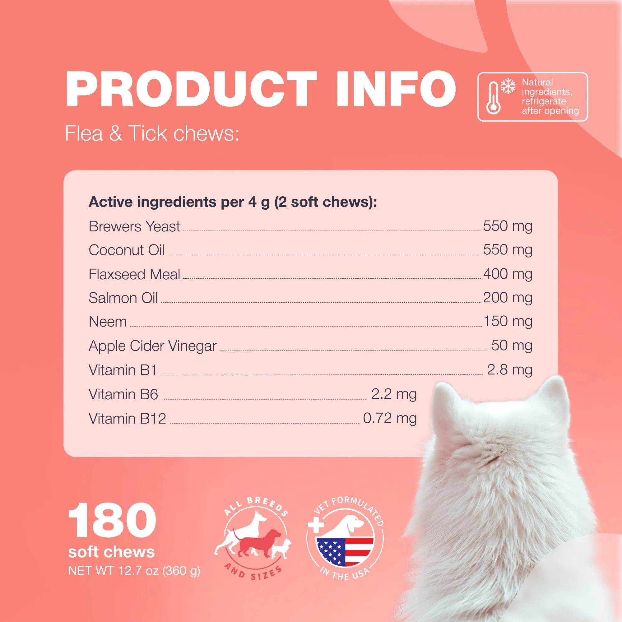 Natural Flea & Tick Prevention Soft Chews for Dogs