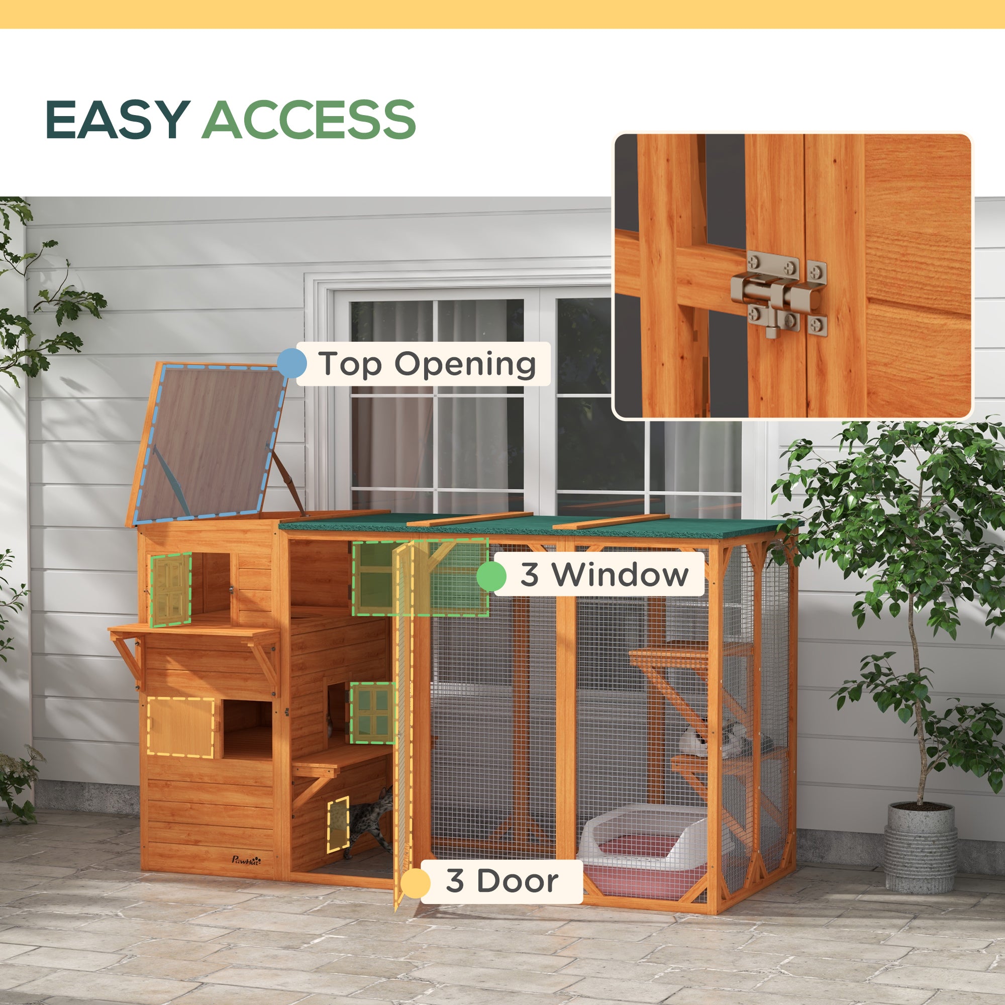 Large Outdoor Retreat for 3 Cats