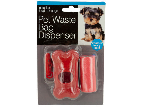 Pet Waste Bag Dispenser with Bags, 24-Pack