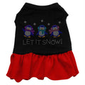 Let it Snow Penguins Rhinestone Pet Dress, XL