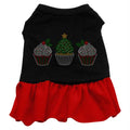 Christmas Cupcakes Rhinestone Pet Dress