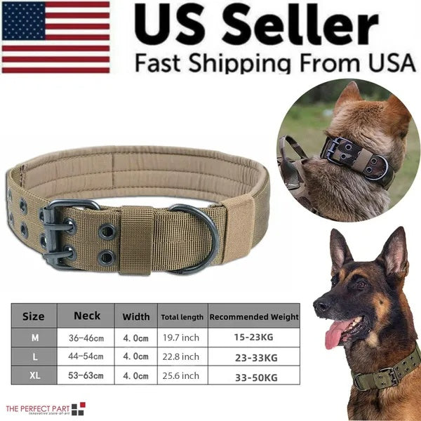Tactical Nylon K9 Collar with Metal Buckle